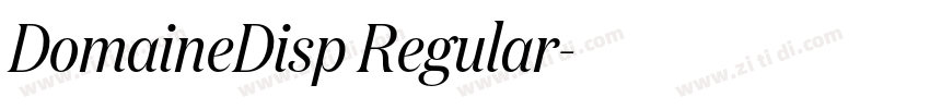 DomaineDisp Regular字体转换